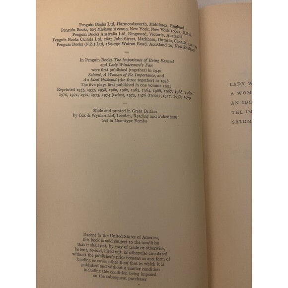 Penguins Plays By Oscar Wilde, Lady Windermere, Woman Of No Importance, Earnest - Picture 4 of 4